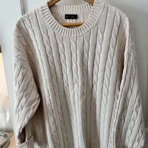GAP Off-White Fisherman-Style Sweater